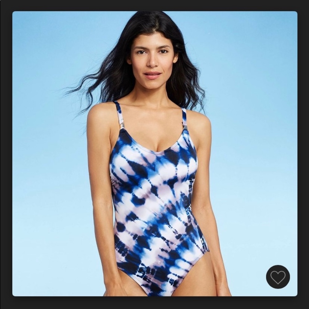 Tie dye one piece bathing suit